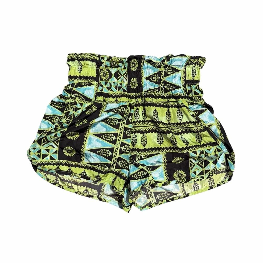Free People Movement The Way Home Shorts Green Aztec Size Small - Picture 3 of 7